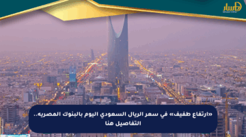 «ارتفاع طفيف» في سعر الريال السعودي اليوم بالبنوك المصرية.. التفاصيل هنا